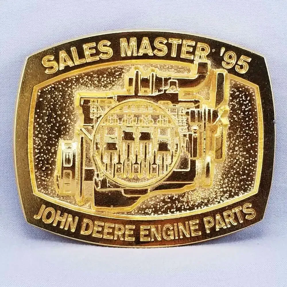 John Deere Engine Parts Sales Master 1995‎ Belt Buckle Gold Tone Tractor